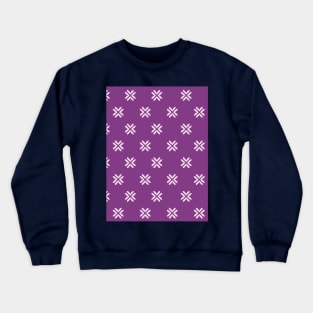 Minimal Cross Pattern Purple Crewneck Sweatshirt